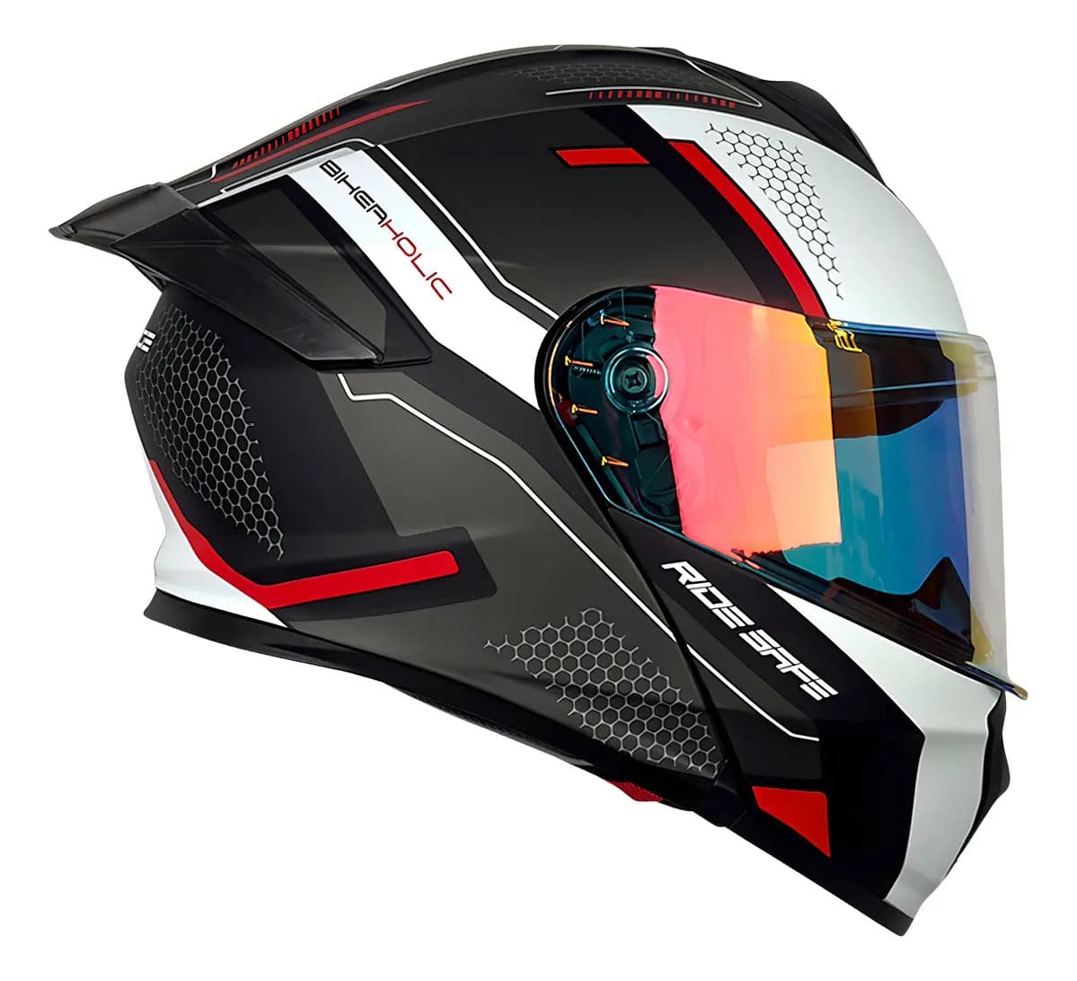 Casco Kov Thunder Sun Revenge Rojo/ Gris Luminicente Para Moto Color Rojo Talla L 59-60 Cm
