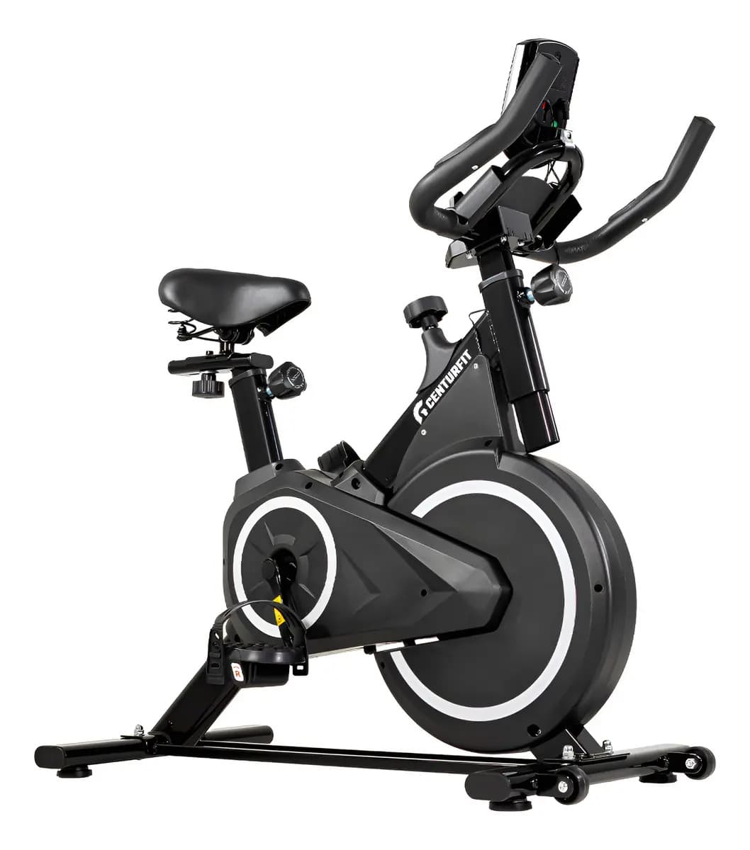 Bicicleta Spinning Fija Estacionaria Fitness Monitor Pulso Color Negro