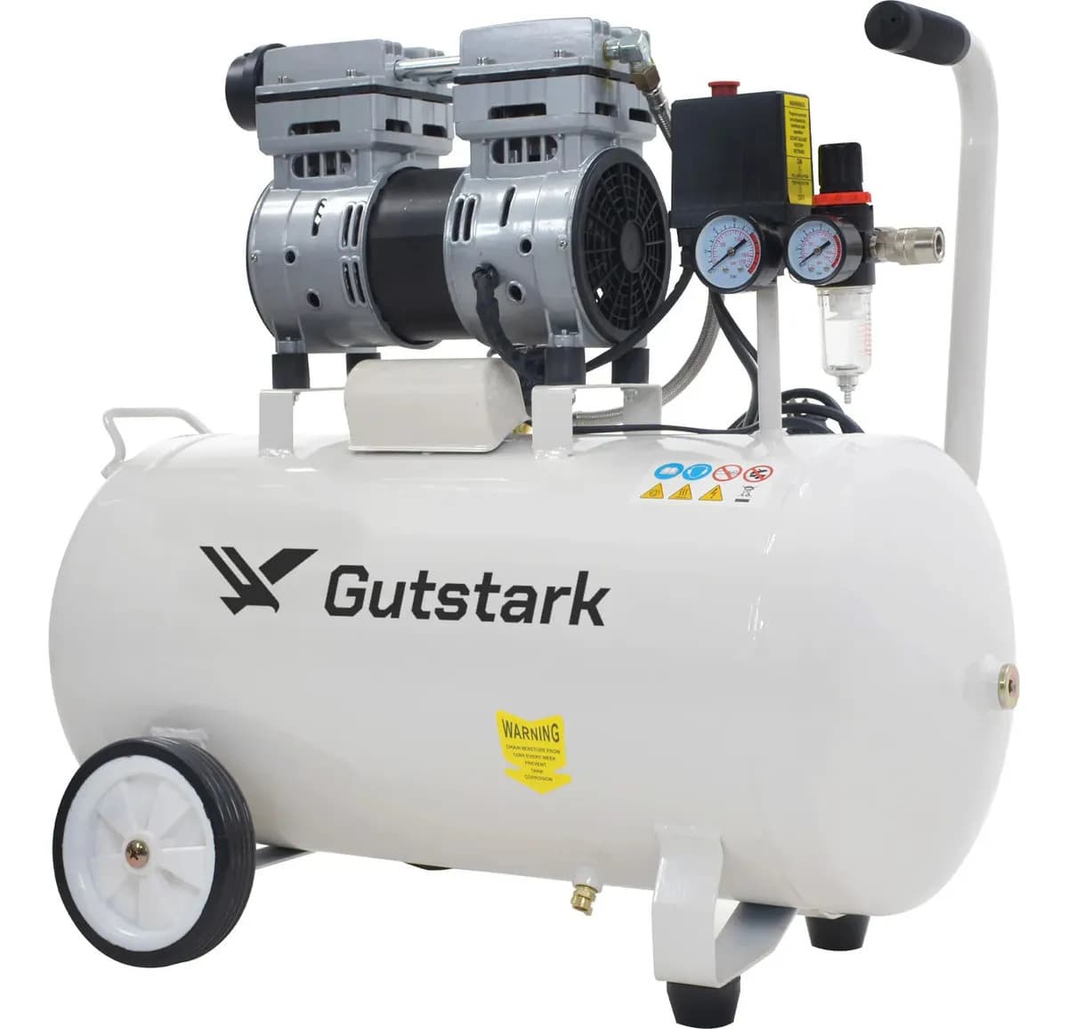 Compresor de aire eléctrico portátil Gutstark Mkz-comprdentbla 50L 1hp