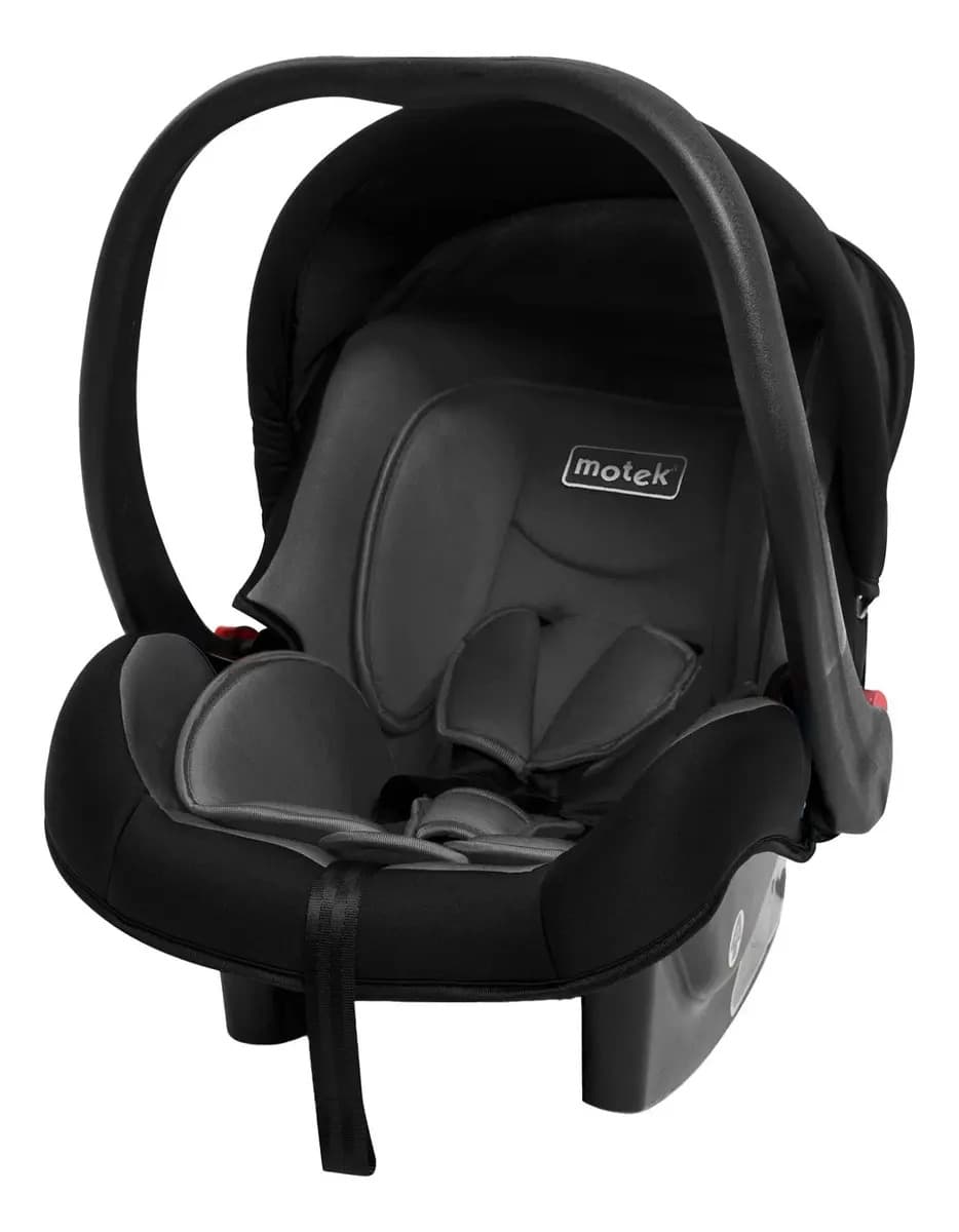 Autoasiento para Bebé Motek Carrie Negro con Arnés de 3 Puntos
