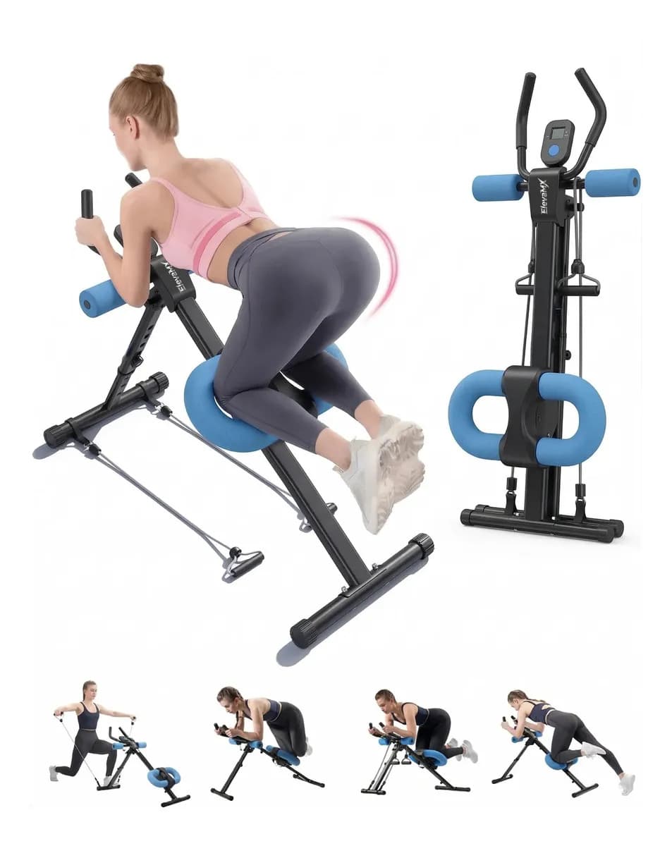 Máquina Abdominales Plegable con 5 Niveles de Resistencia para Ejercicio en Casa