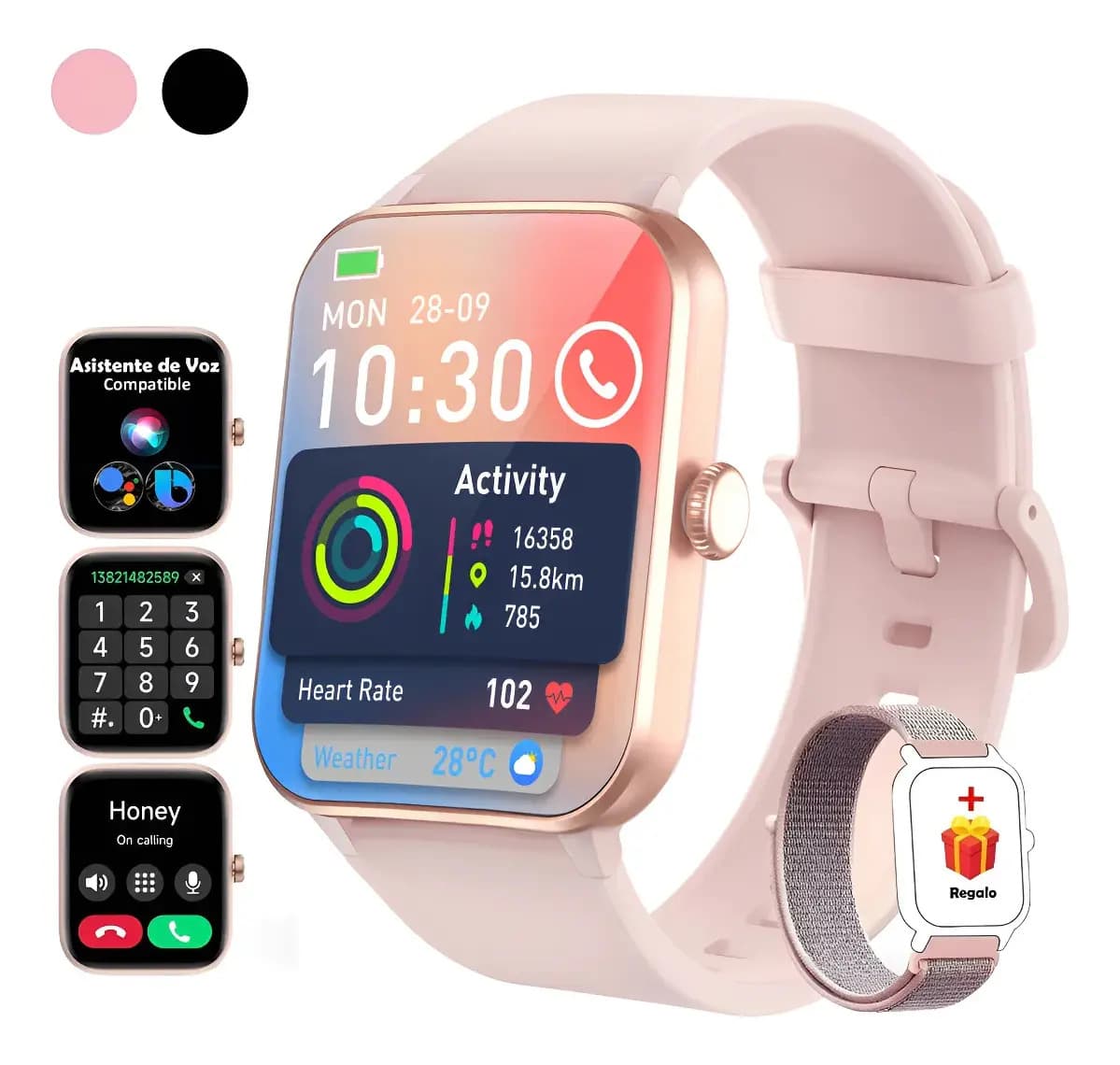 Reloj Inteligente Smart Watch Feipuqu Modelo R50 De 1.85´ Smartwatch Mujer Llamada Inteligente, Foto, Más De 100 Modos De Deport