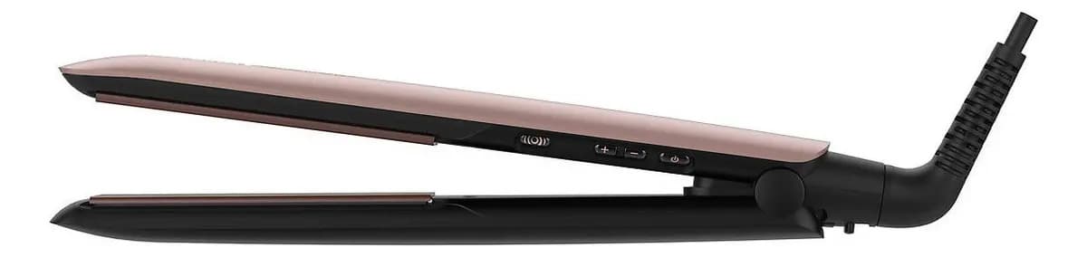 Plancha de cabello Remington Keratin Therapy S8599 negra y rosa